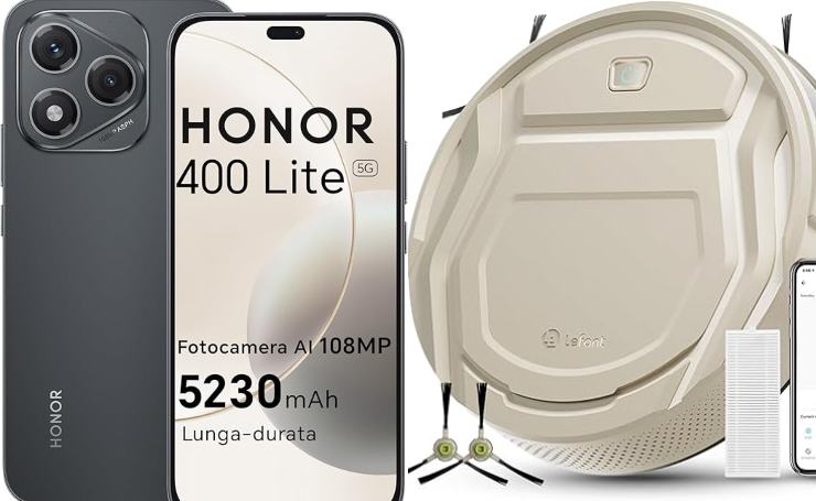 smartphone honor e robot aspirapolvere